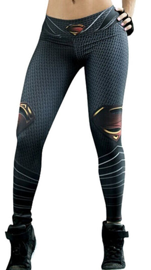 Women Superman 3D Leggings