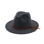 Flat Brim Wool Felt Hat