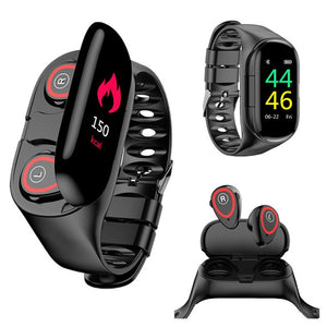 2-in-1 Smart Watch + Earbuds Tracker