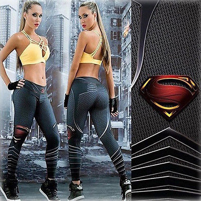 Women Superman 3D Leggings