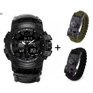 LED Military Sport Watch with Compass