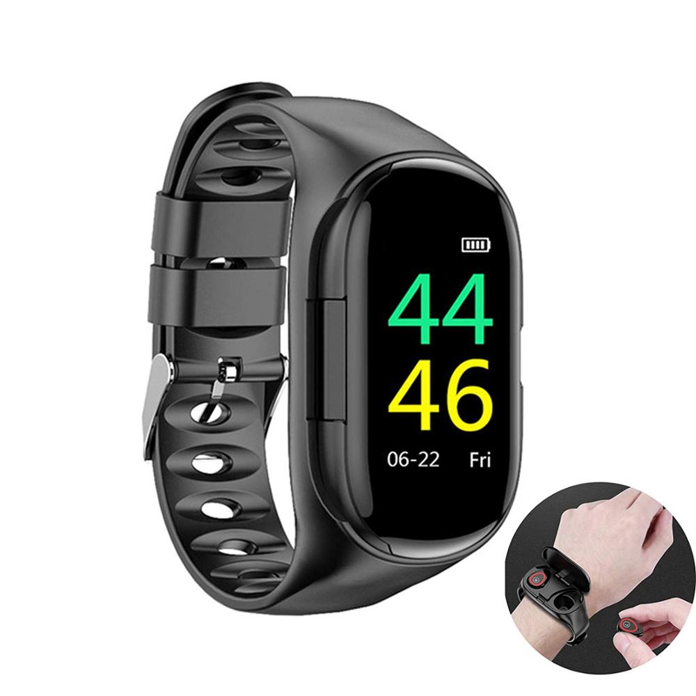 2-in-1 Smart Watch + Earbuds Tracker