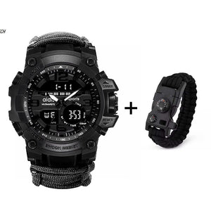 LED Military Sport Watch with Compass