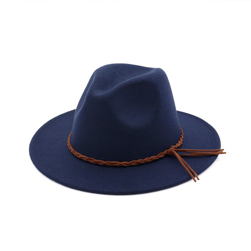 Flat Brim Wool Felt Hat