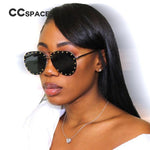 Ladies Metal Rivet Pilot Sunglasses