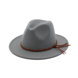 Flat Brim Wool Felt Hat