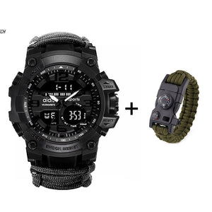 LED Military Sport Watch with Compass