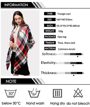 Winter Women Cashmere Scarves Luxury Pashmina