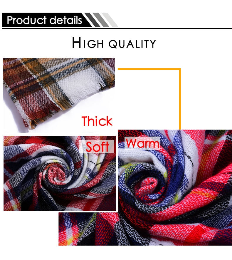 Winter Women Cashmere Scarves Luxury Pashmina